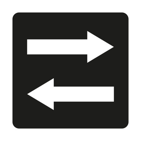 white arrows black square. Vector illustration.のイラスト素材