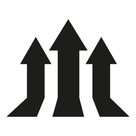 Up arrows. Business team symbol. Growth chart sign. Vector illustration.のイラスト素材
