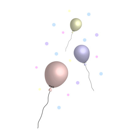 Colorful balloons. Graphic element. Love concept. Vector illustration.のイラスト素材