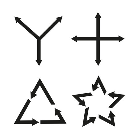 Doodle arrow shapes. Character design. Design element. Hand up. Vector illustration.のイラスト素材