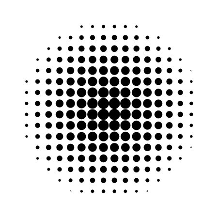 Halfton spot. Gradient circle background. Round shape. Vector illustration.のイラスト素材
