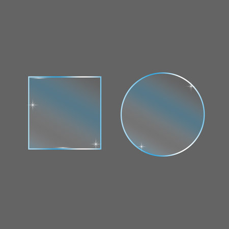 Glass frames in modern style. Square area icon. Vector illustration.のイラスト素材