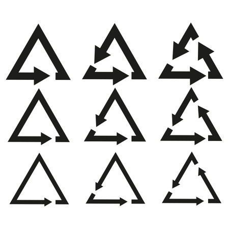 black triangle arrows. Vector infographic. Design element. Vector illustration.のイラスト素材