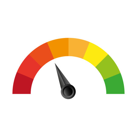 Color speedometer. Time icon set. Vector illustration.のイラスト素材
