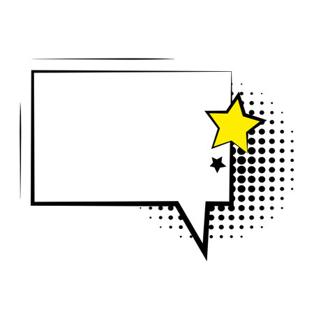 Background material of thorny speech bubbles and concentration lines. Vector illustration.