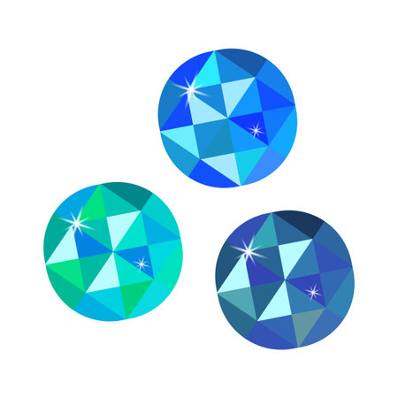 Colorful gemstones collection. set of multicolored diamonds. Precious stone vector jewels. Vector illustration.のイラスト素材