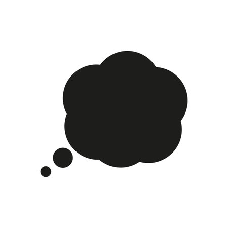 Think or speech bubble icon. Vector illustration. stock image.のイラスト素材