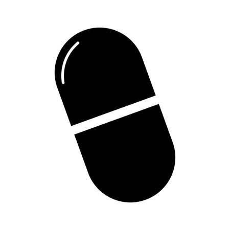 Pill icon. Vector illustration. stock image.のイラスト素材