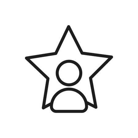 favorite or popular person. Vector illustration. stock image.のイラスト素材
