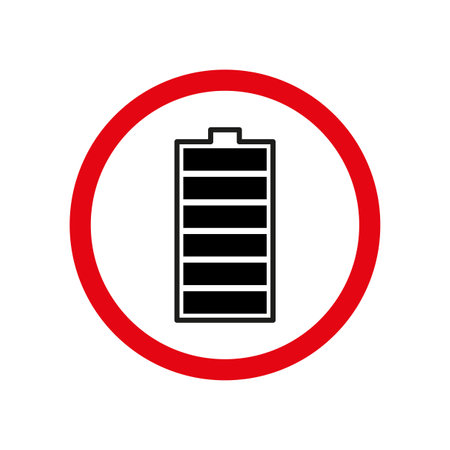 UI charging battery icon. Vector illustration. stock image.のイラスト素材
