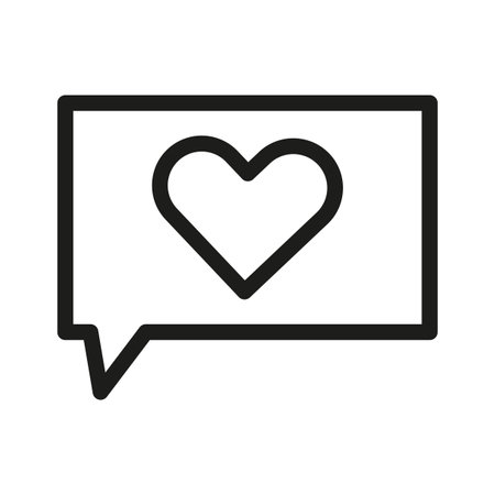 Love message. heart in speech bubble icon. good feedback. Vector illustration. stock image.のイラスト素材