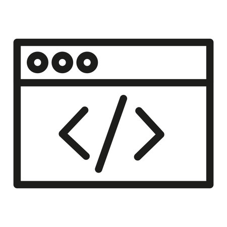 code window icon. Vector illustration. stock image.のイラスト素材