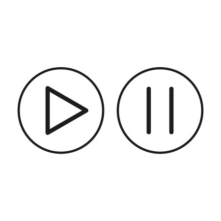 Play stop Icon. Vector illustration. stock image.のイラスト素材