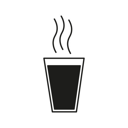 glass of hot water icon. Vector illustration. stock image.のイラスト素材