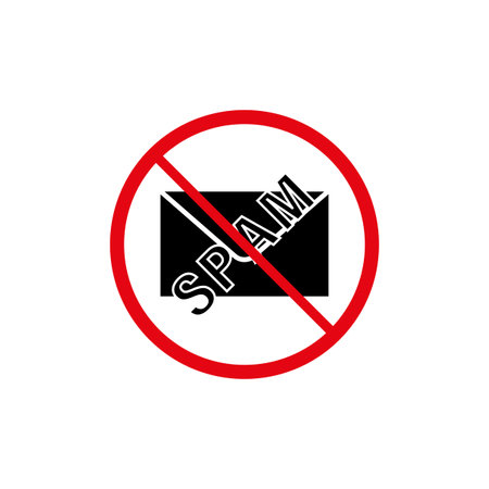 Spam mail icon. Junk email symbol. Electronic unsolicited messages icon. Vector illustration. EPS 10.のイラスト素材