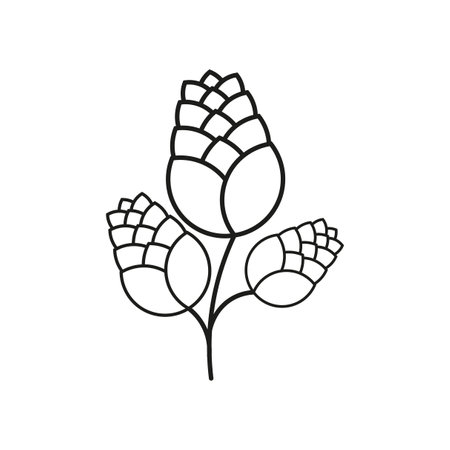 Hop line icon. Vector illustration. Eps 10.のイラスト素材