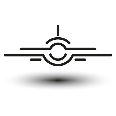Airplane icon. Airplane logo symbol. Vector illustration. Eps 10.のイラスト素材