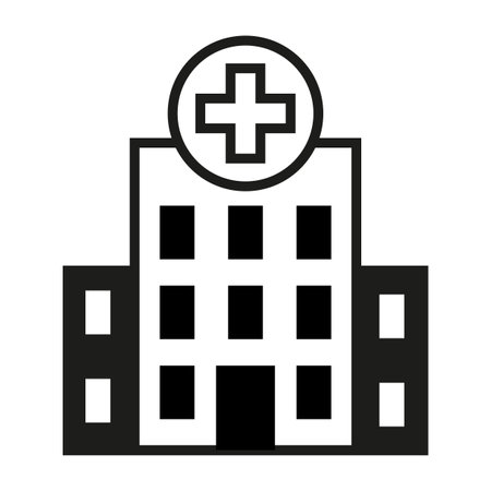 Hospital icon. Vector illustration. EPS 10.のイラスト素材