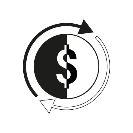 Money change icon. Vector illustration. EPS 10.のイラスト素材