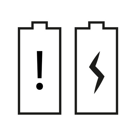 Set battery charge level indicators. Vector illustration. EPS 10.のイラスト素材