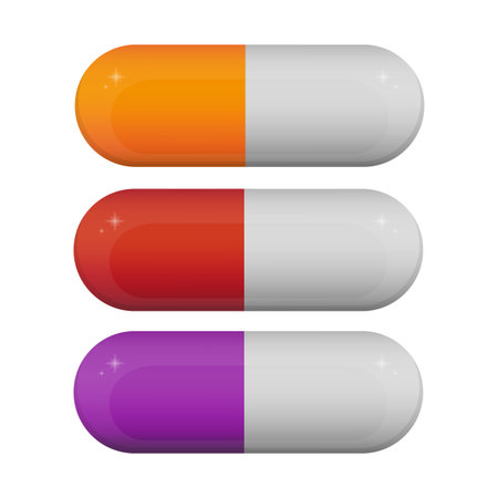 Capsule pill. Vector illustration. EPS 10.のイラスト素材