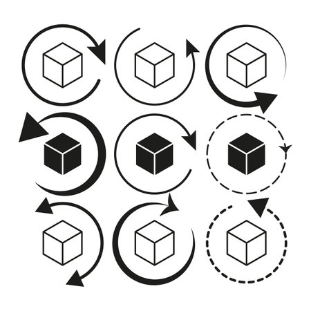 Return package icon. Delivery parcel sign. Vector illustration. EPS 10.のイラスト素材