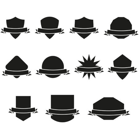 Grunge banners, stamps, logos, labels. Template labels set. Vector illustration. EPS 10.のイラスト素材