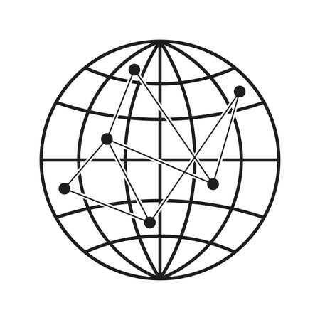 Global connect icon. Vector illustration. EPS 10.のイラスト素材