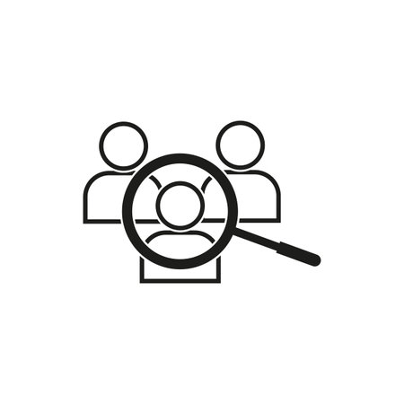 Human resource icon. Recruit linear sign. Vector illustration. EPS 10.のイラスト素材
