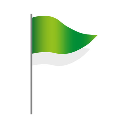 green flag icon. Vector illustration. EPS 10.のイラスト素材