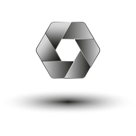 gray polygon icon. Vector illustration. EPS 10.のイラスト素材