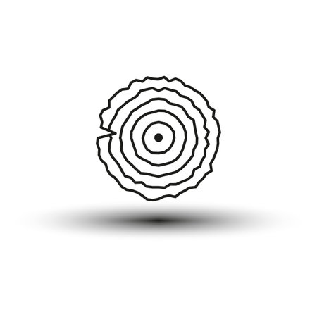 Wood log line icon. Vector illustration. EPS 10.のイラスト素材