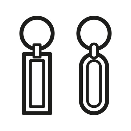Key chain. Key ring raster icon. Vector illustration. EPS 10.のイラスト素材