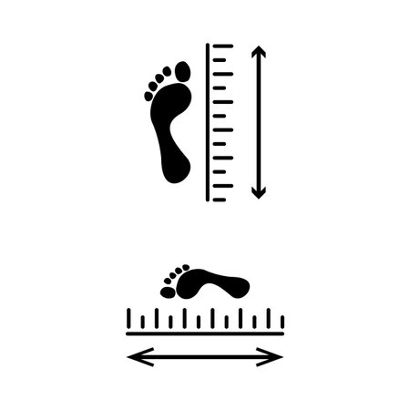 Foot size measurement. Choose dimension shoes. Vector illustration. EPS 10.のイラスト素材