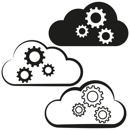 Cloud computing icon. Vector illustration. EPS 10.のイラスト素材