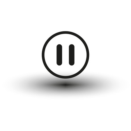 Pause icon. Vector illustration. EPS 10.のイラスト素材