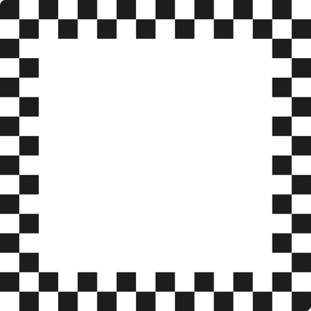 Black checkers frame. Photo frame. Vector illustration. EPS 10.のイラスト素材