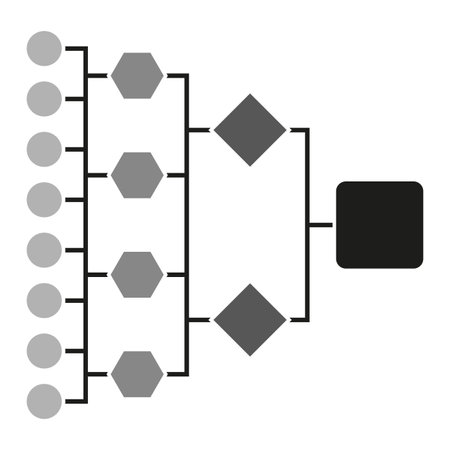 Business and commerce diagram icon. Organization diagram icon. Vector illustration.のイラスト素材