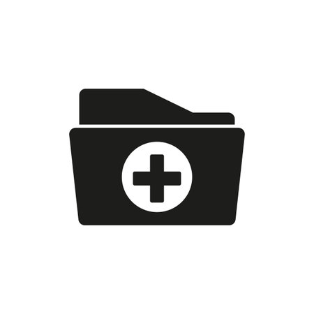 Medical folder icon. Vector illustration. EPS10.のイラスト素材