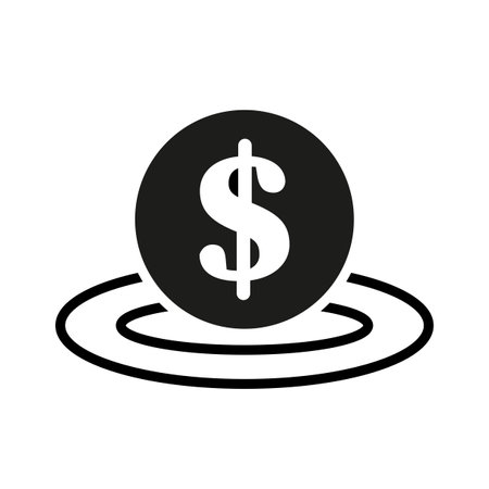 Dollar coin area icon. Vector illustration. EPS10.のイラスト素材