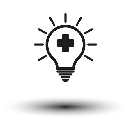 Medical bulb icon. Create idea icon. Vector illustration. EPS 10.のイラスト素材