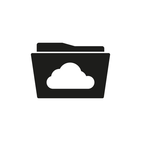 Cloud folder icon. Vector illustration. EPS 10.のイラスト素材