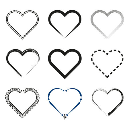 Heart and love icon. Vector illustration. EPS 10.のイラスト素材