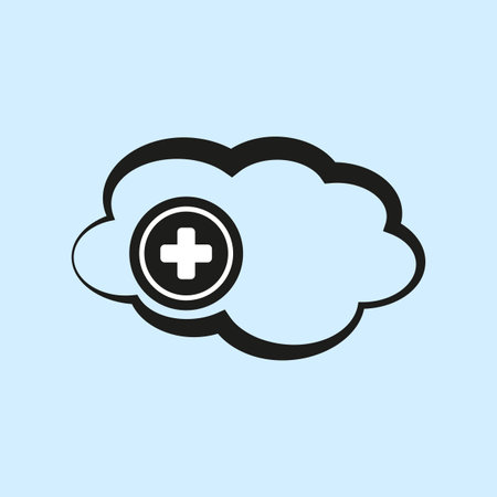 Medical cloud icon. Vector illustration. EPS 10.のイラスト素材
