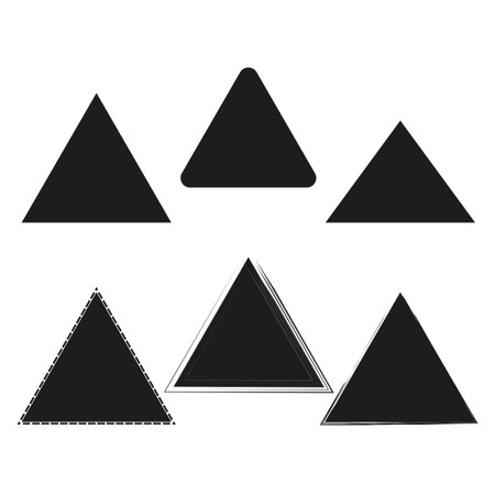 Set of triangular graphic elements. Vector illustration. EPS 10.のイラスト素材