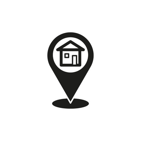 Address pin icon. Vector illustration. EPS 10.のイラスト素材