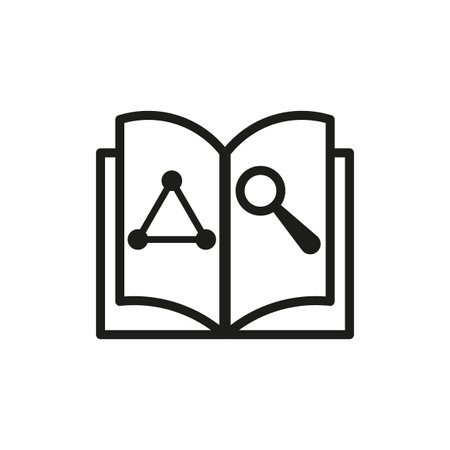Science book icon. Vector illustration. EPS 10.のイラスト素材