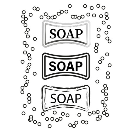 Soap bar icon. Vector illustration. EPS 10のイラスト素材