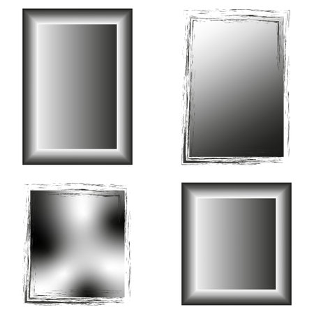 Set black and white grunge texture template. Vector illustration. EPS 10.のイラスト素材