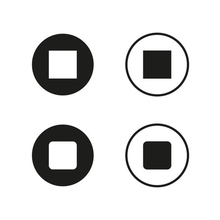 Stop media player icon. Vector illustration. EPS 10.のイラスト素材